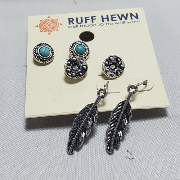 Ruff Hewn trio earrings - Picture 3 of 3